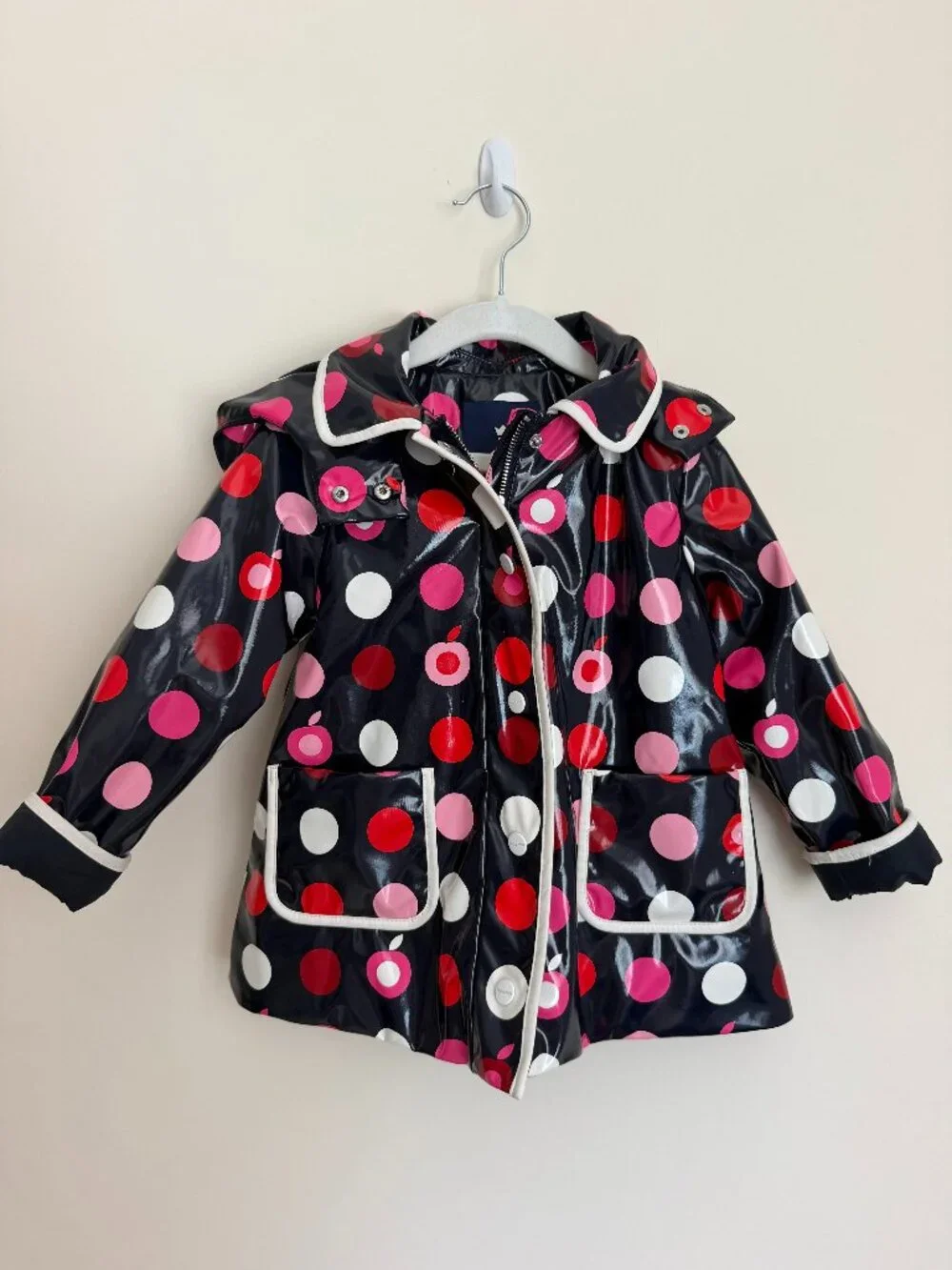 Jacadi Girls Printed Raincoat with Fleece Lining